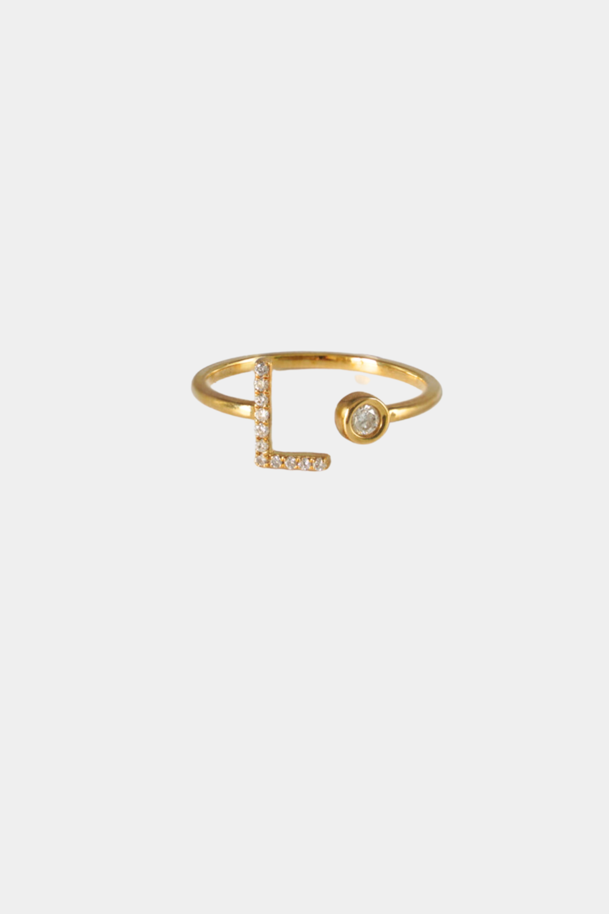 Initial Birthstone Ring