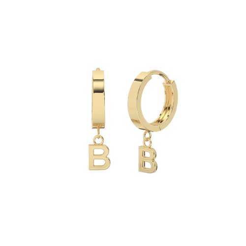 Drop Initial Gold Huggie