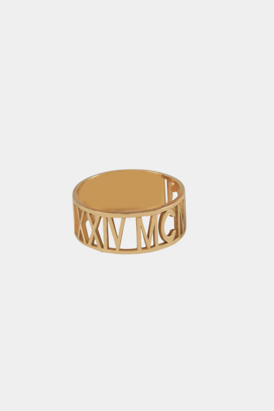 Roman Numeral Date Ring