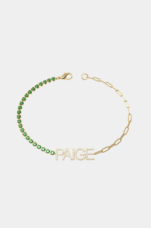 Half and Half Name Bracelet