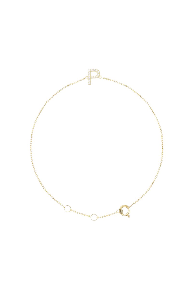 Diamond Initial Bracelet