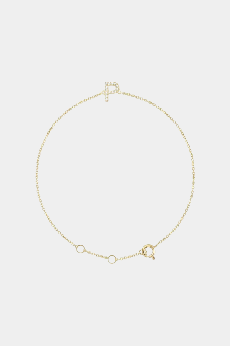 Diamond Initial Bracelet