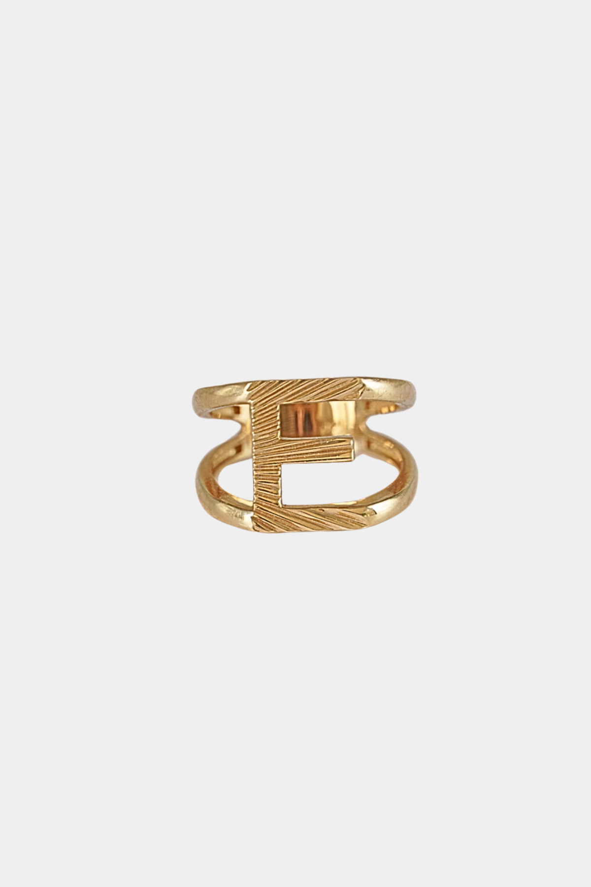 Fluted M Initial Split Shank Ring