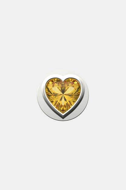 Fancy Yellow Heart IT Charm