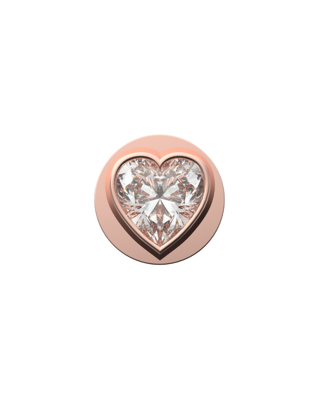 Fancy White Heart IT Charm