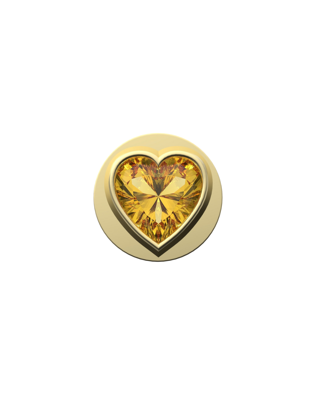 Fancy Yellow Heart IT Charm