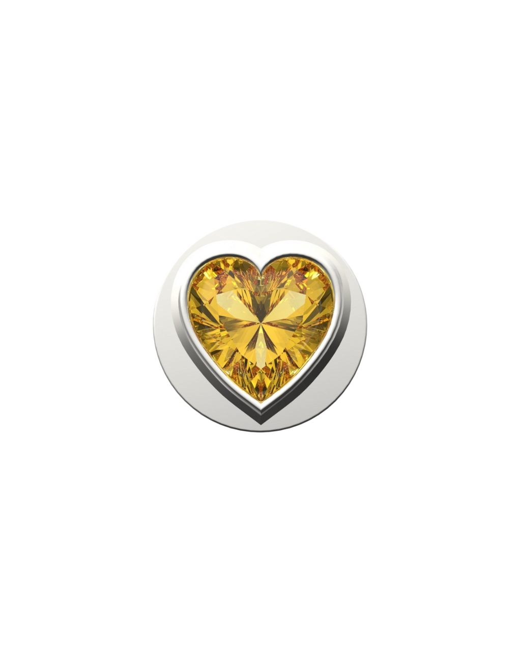 Fancy Yellow Heart IT Charm