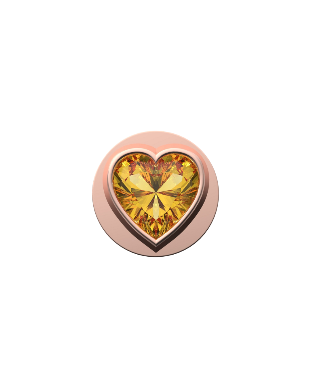 Fancy Yellow Heart IT Charm