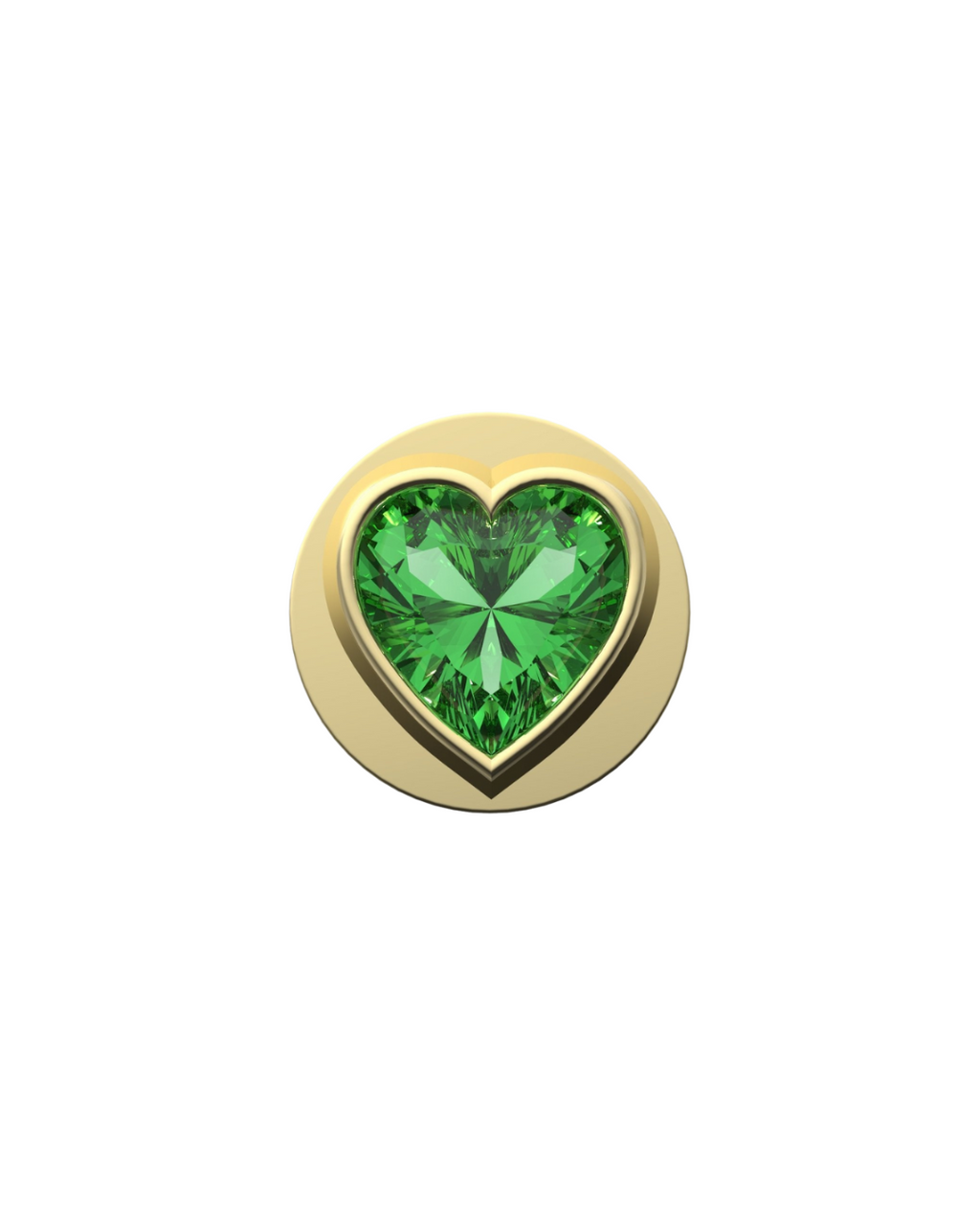 Fancy Green Heart IT Charm