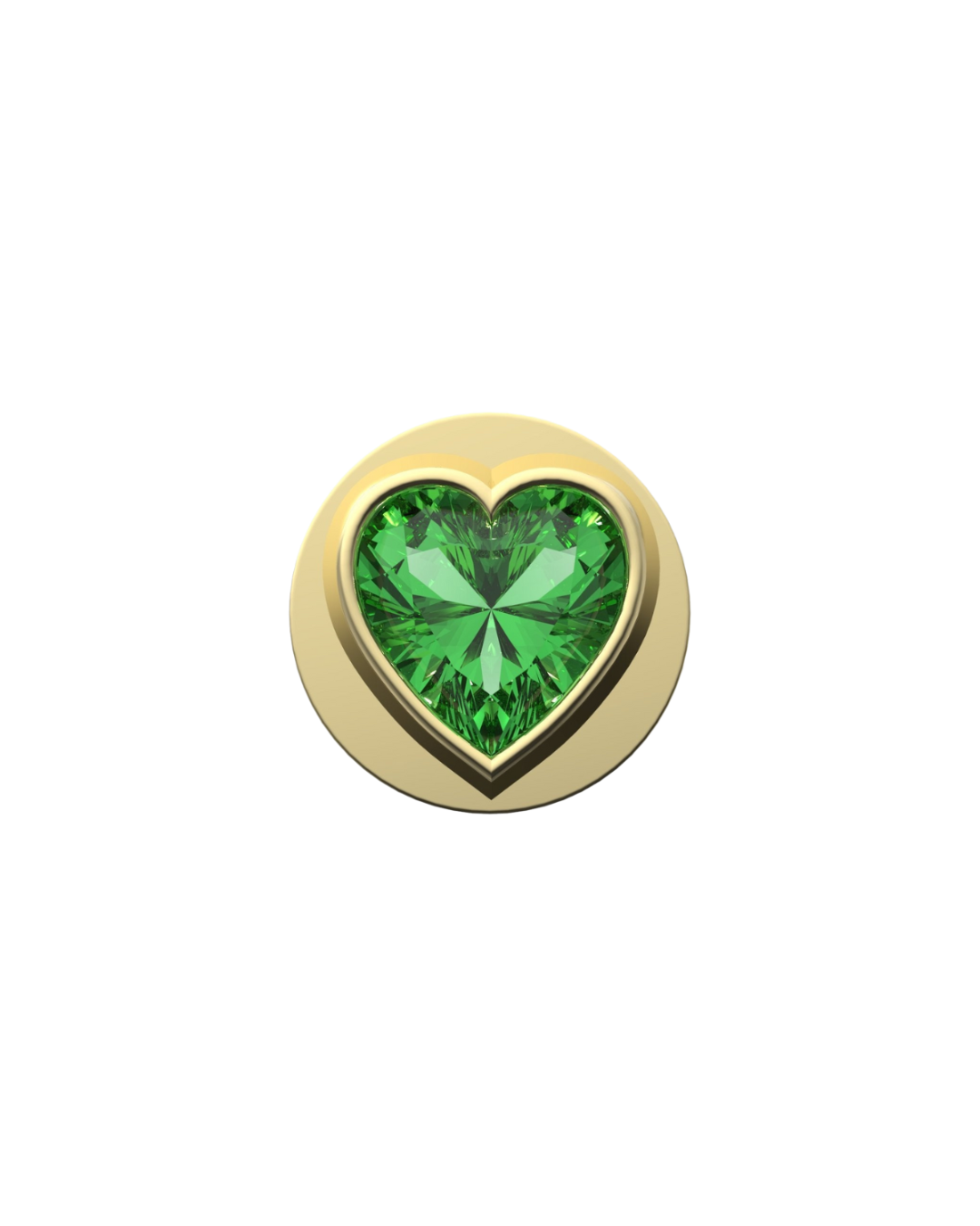Fancy Green Heart IT Charm