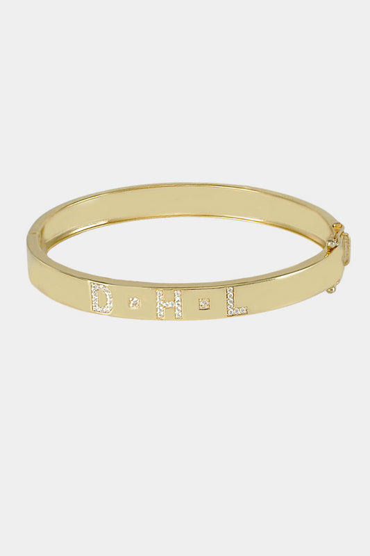 Pave Name Bangle