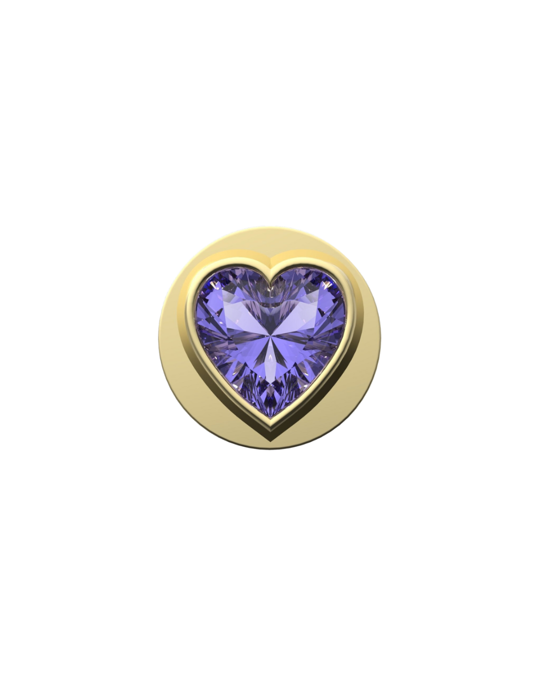 Fancy Purple Heart IT Charm