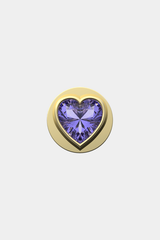 Fancy Purple Heart IT Charm