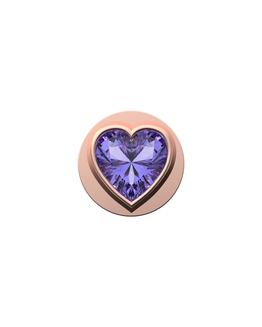 Fancy Purple Heart IT Charm