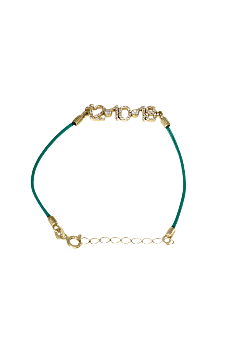 Date on String Bracelet