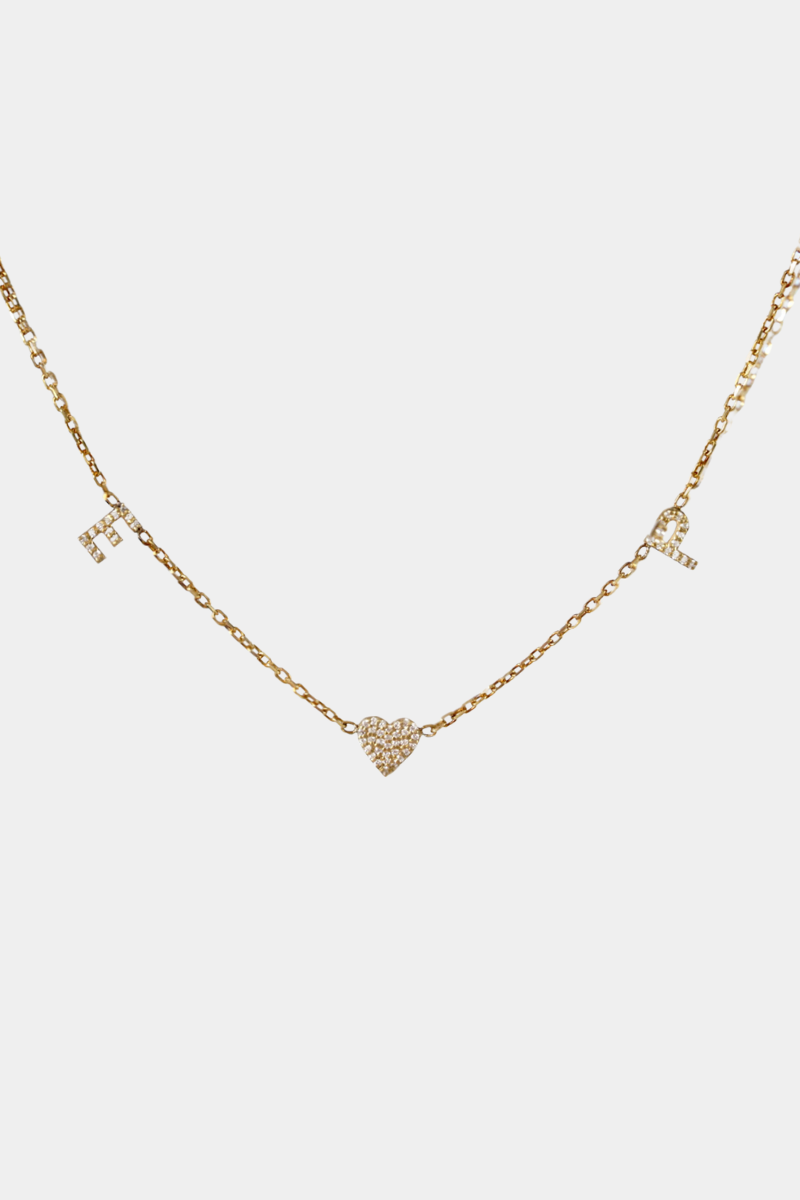 Initial Heart Necklace