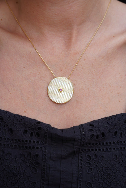 IT Pave Medallion Pendant