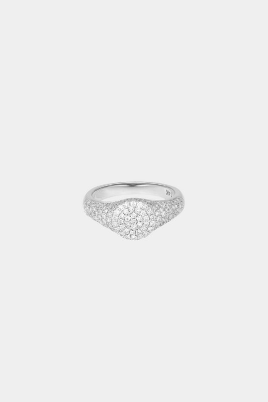 Pave Signet Pinky Ring