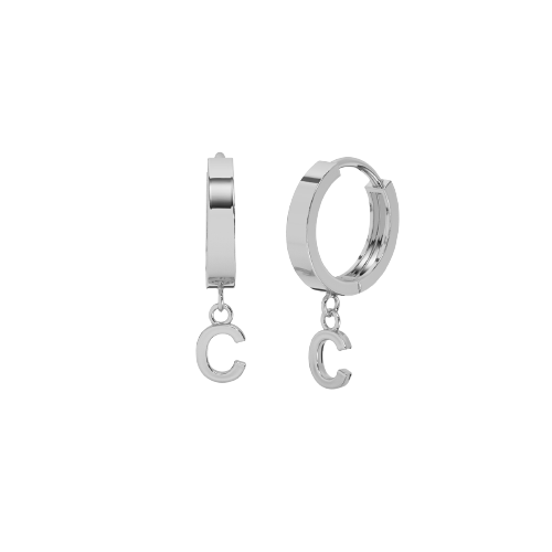 Drop Initial Gold Huggie