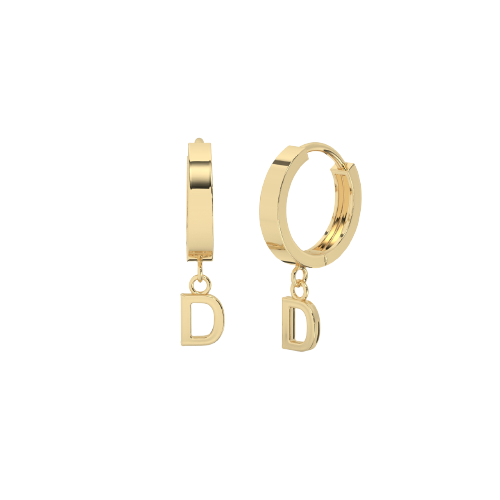 Drop Initial Gold Huggie
