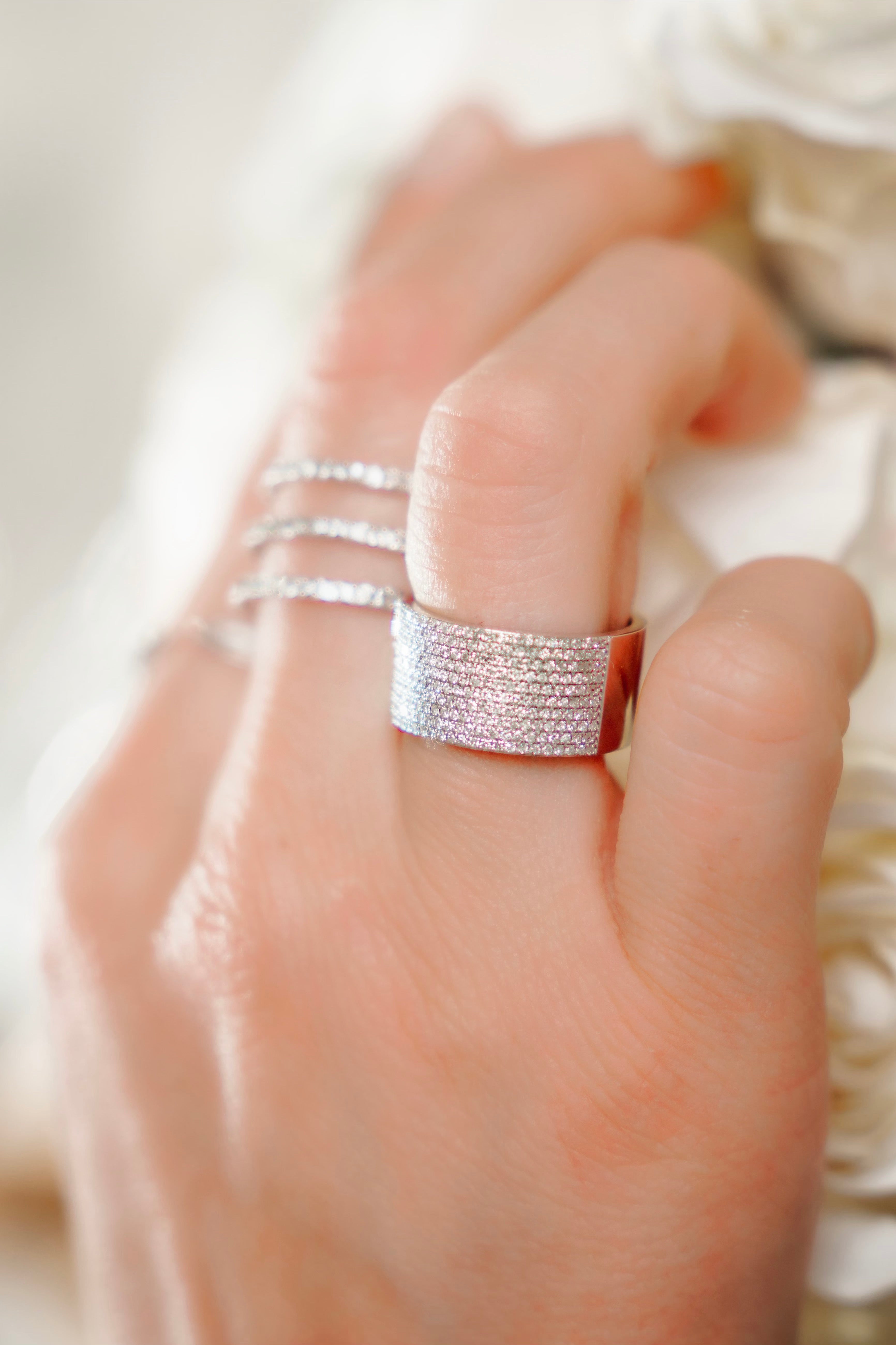 Half Pave Cigar Band