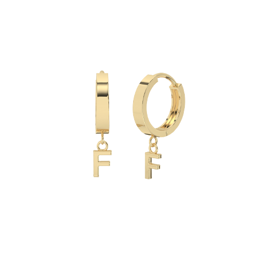 Drop Initial Gold Huggie