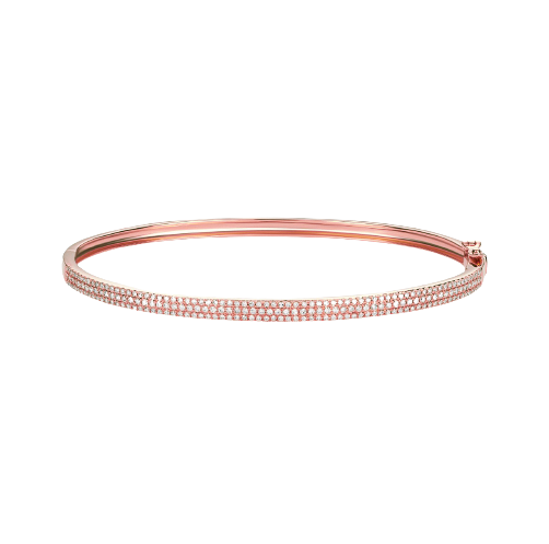 Triple Row Diamond Bangle