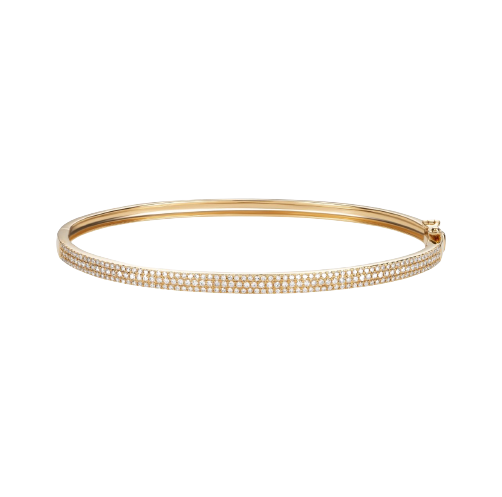 Triple Row Diamond Bangle