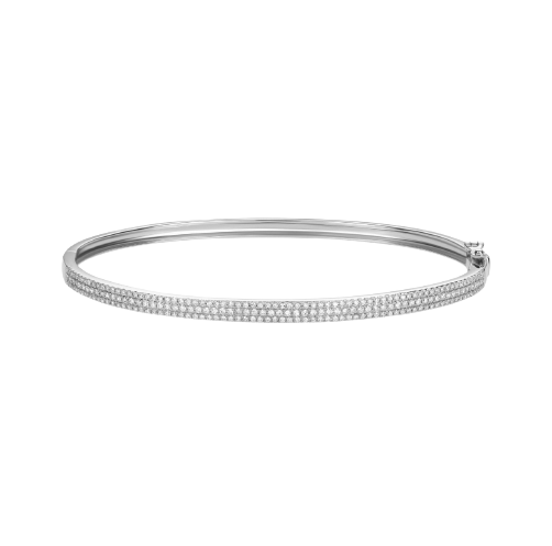 Triple Row Diamond Bangle