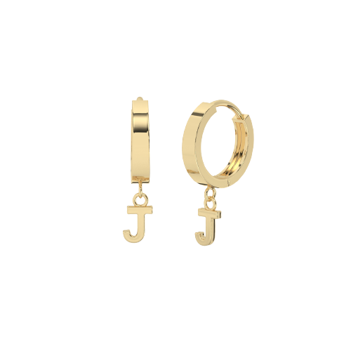 Drop Initial Gold Huggie