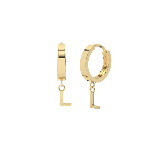 Drop Initial Gold Huggie