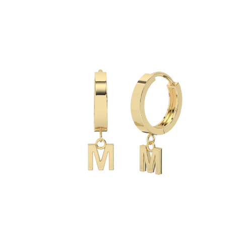 Drop Initial Gold Huggie
