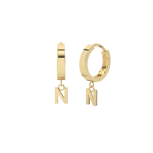 Drop Initial Gold Huggie