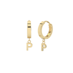 Drop Initial Gold Huggie