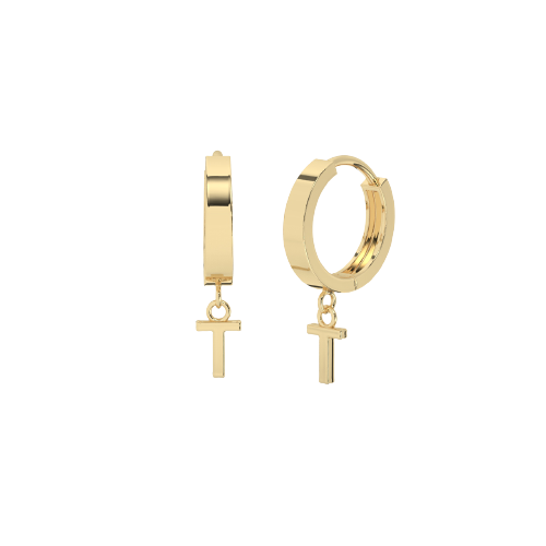 Drop Initial Gold Huggie