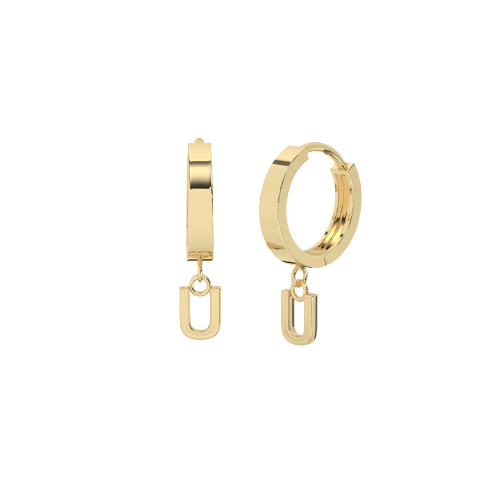 Drop Initial Gold Huggie