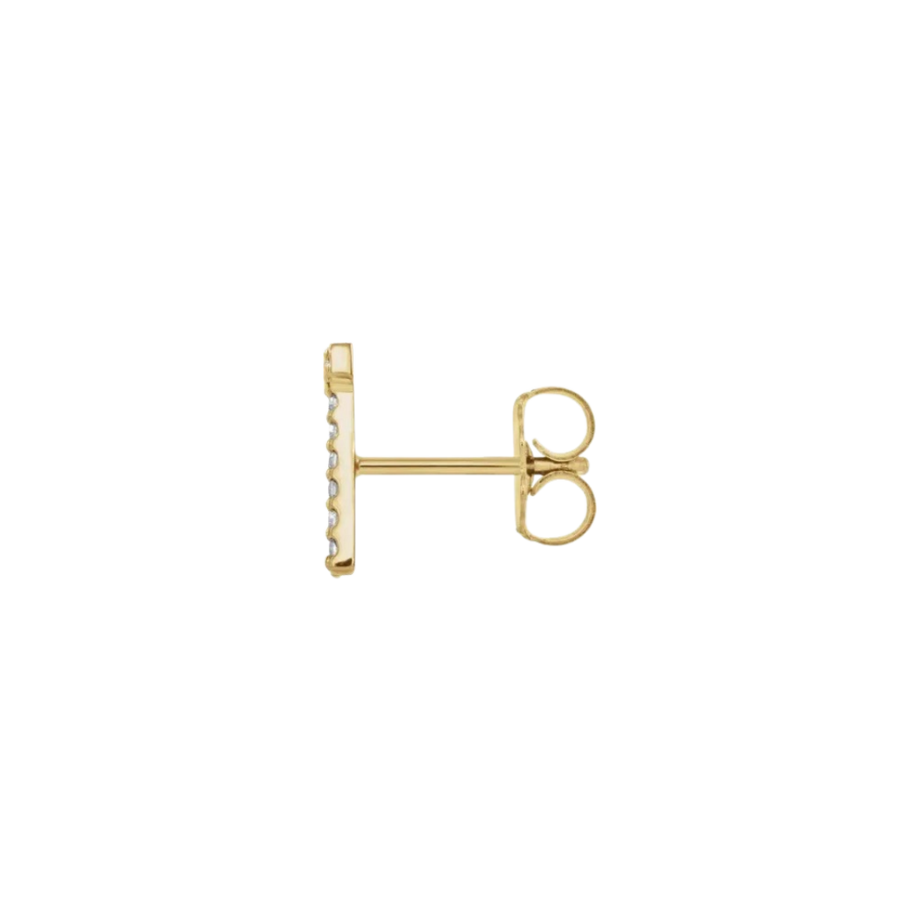 Diamond Initial Earring