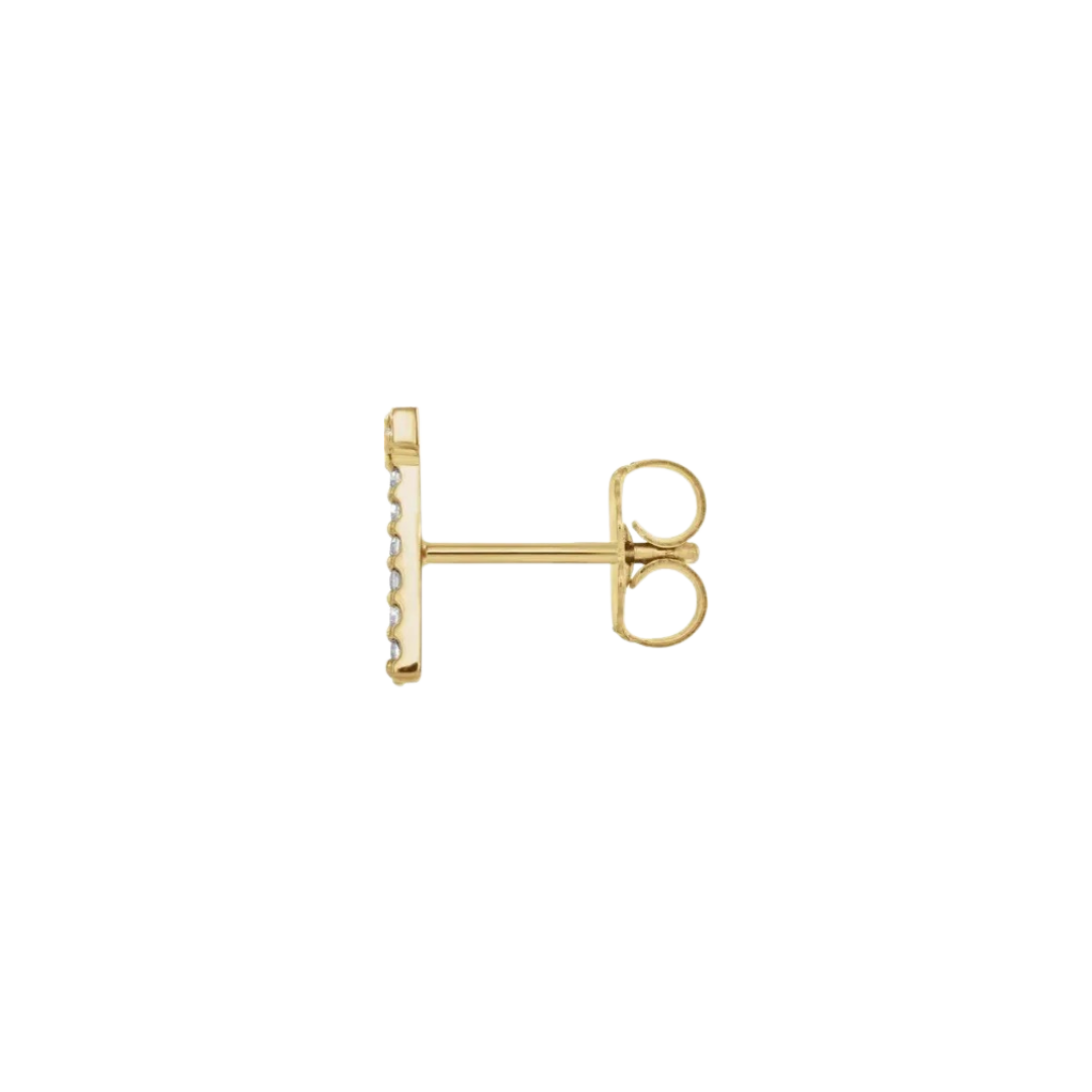 Diamond Initial Earring