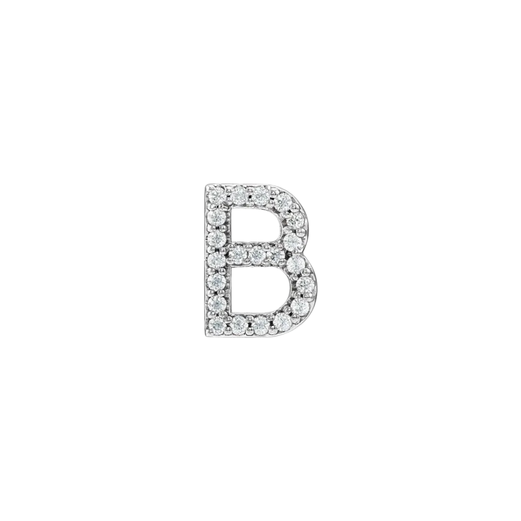 Diamond Initial Earring