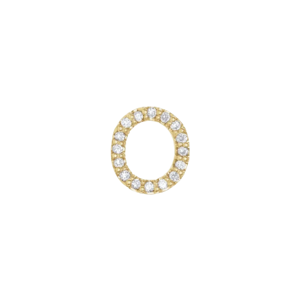 Diamond Initial Earring