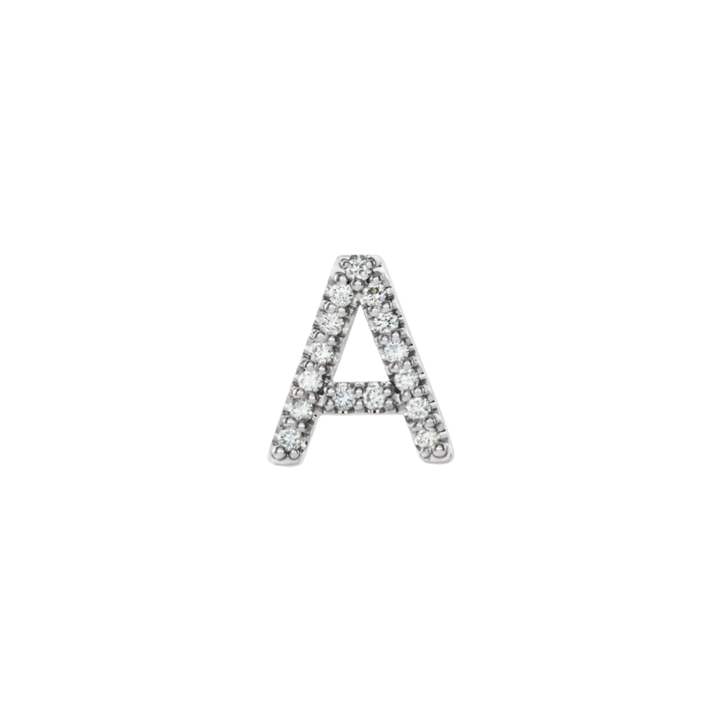 Diamond Initial Earring