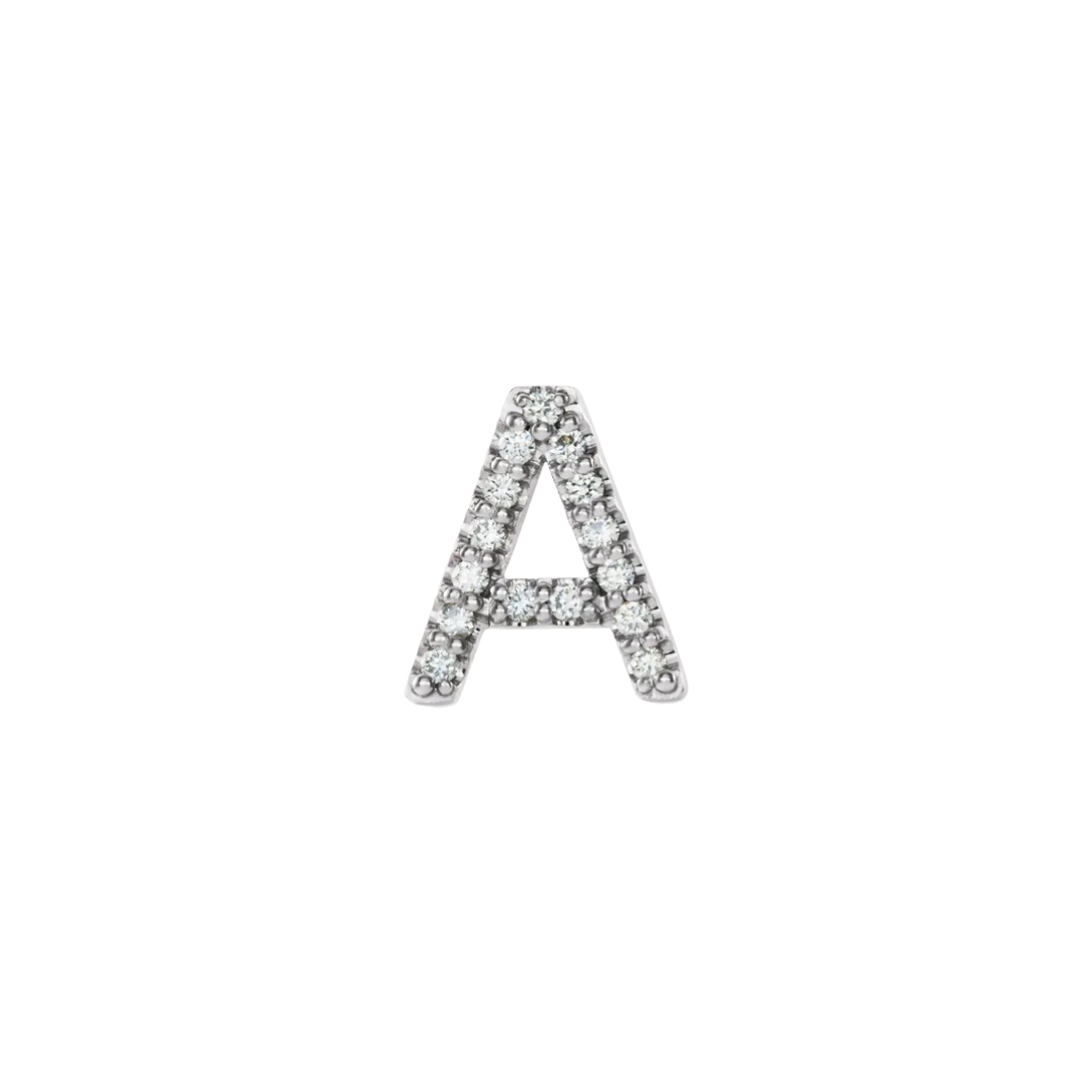 Diamond Initial Earring