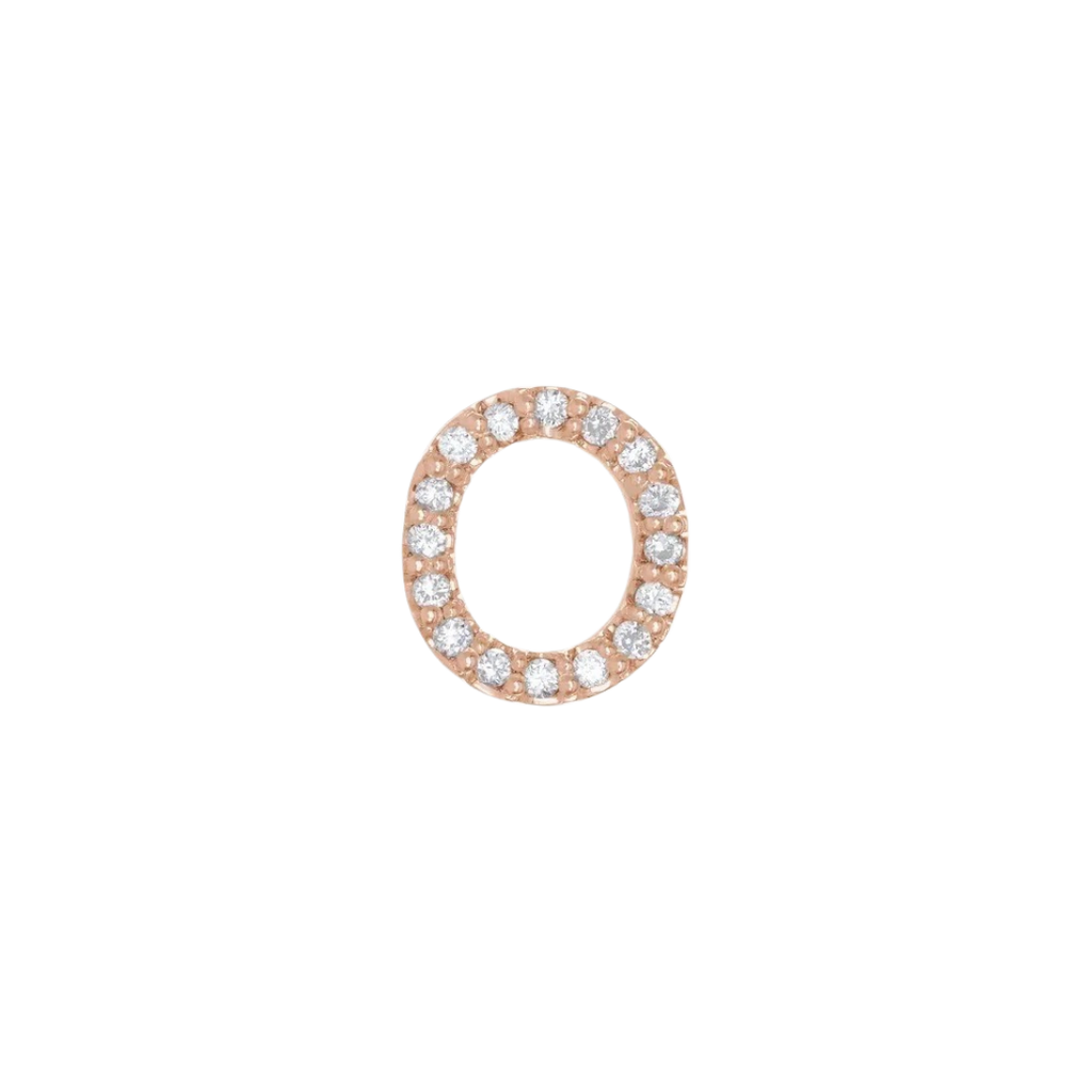 Diamond Initial Earring