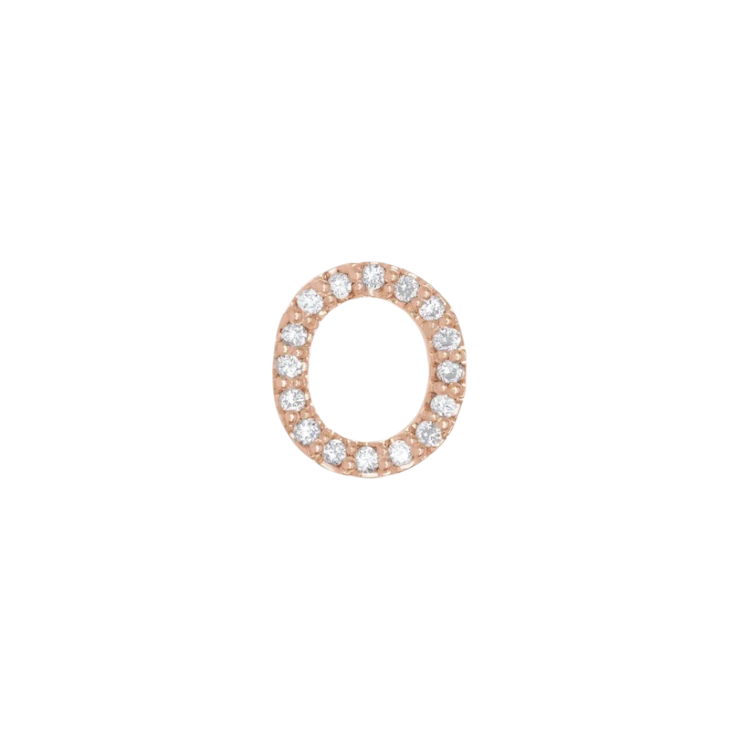 Diamond Initial Earring