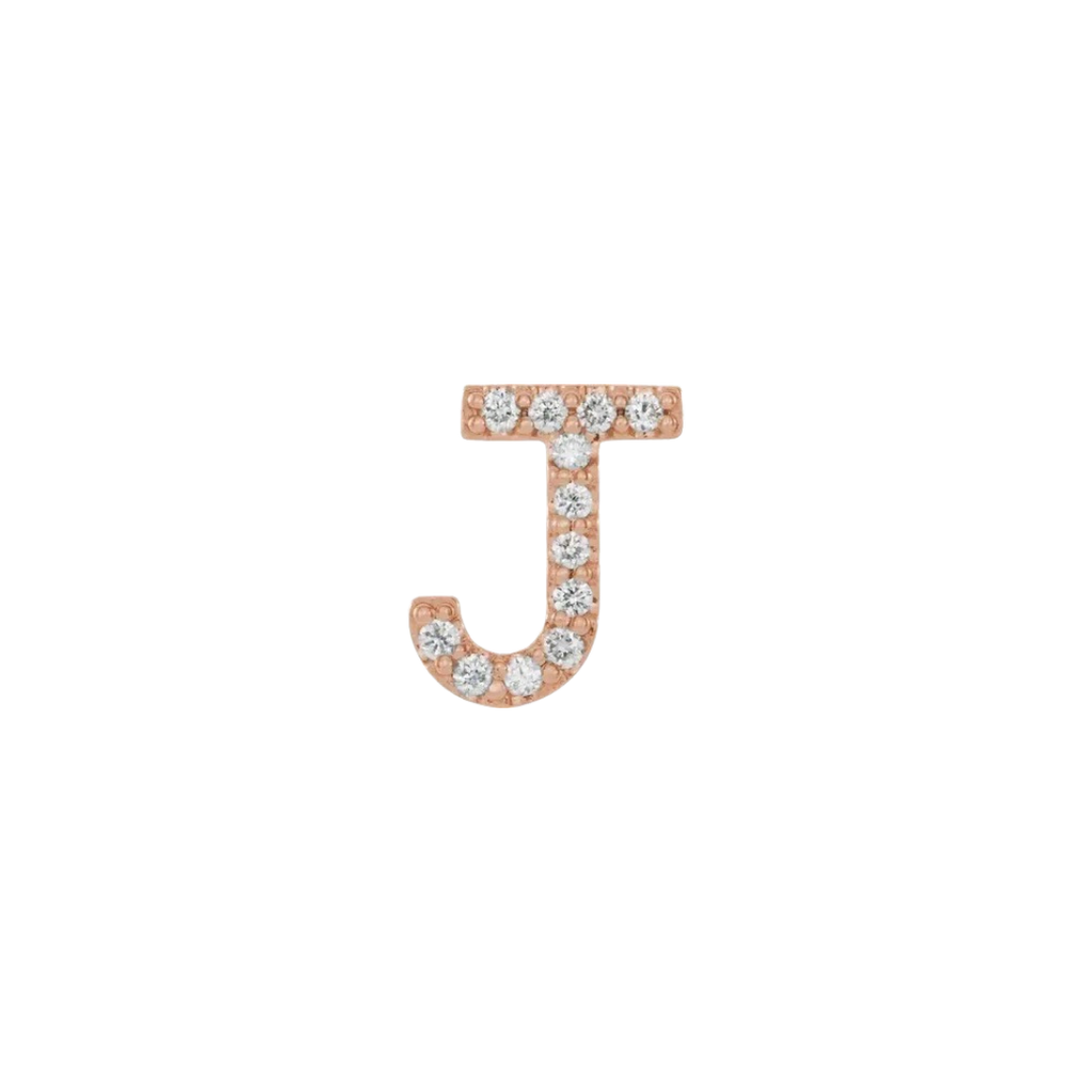 Diamond Initial Earring