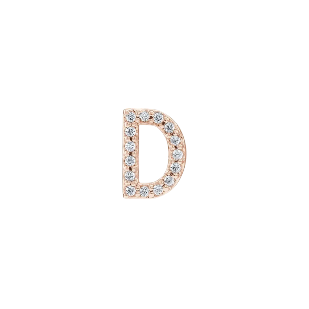 Diamond Initial Earring
