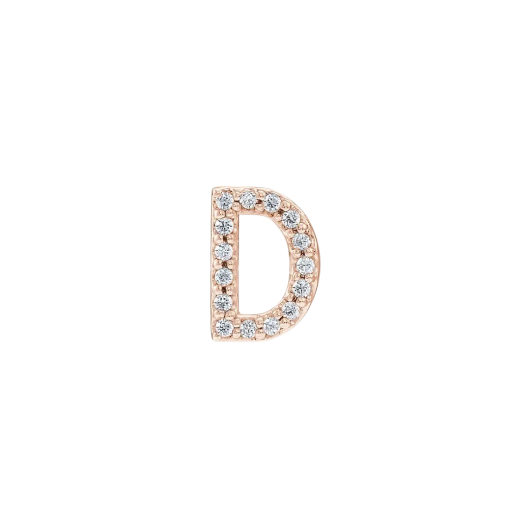 Diamond Initial Earring