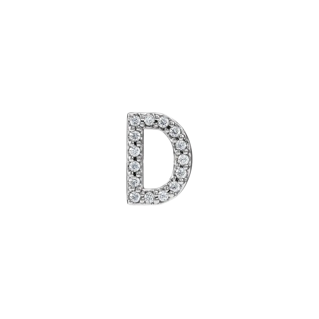 Diamond Initial Earring