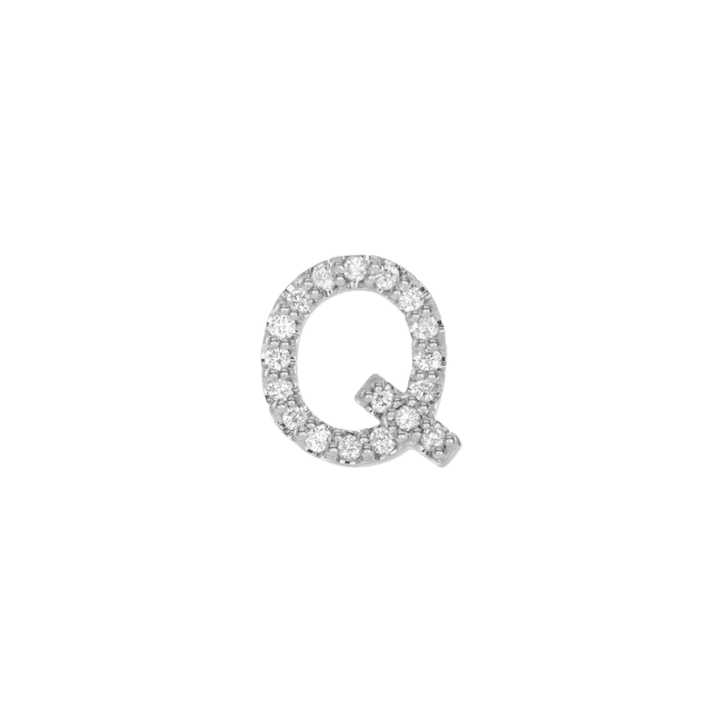 Diamond Initial Earring