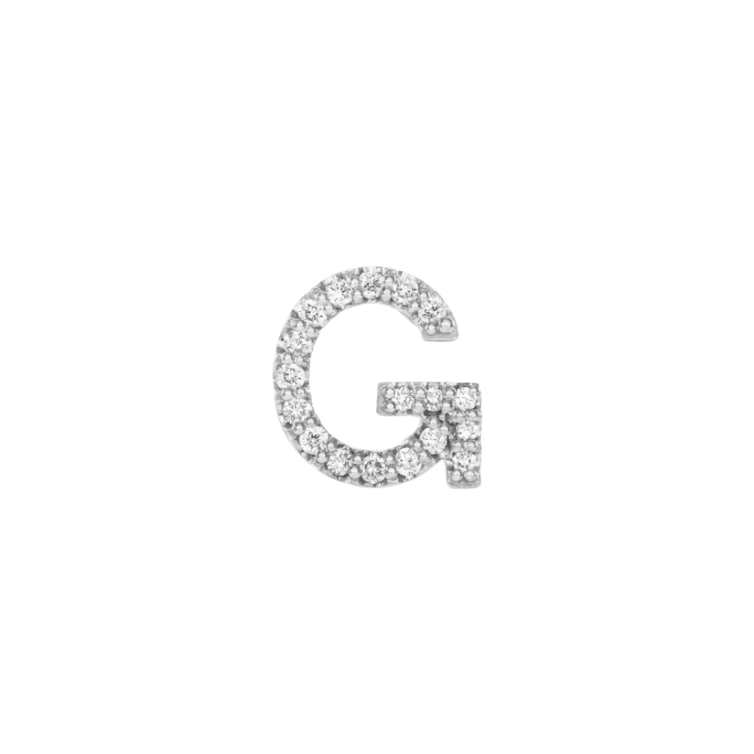 Diamond Initial Earring